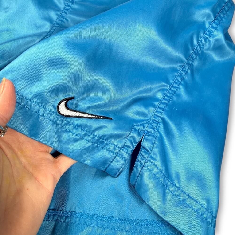 Vintage Nike Shorts OG Big Swoosh 90s Blue Windbreaker Running XS 26 - Picture 4 of 10